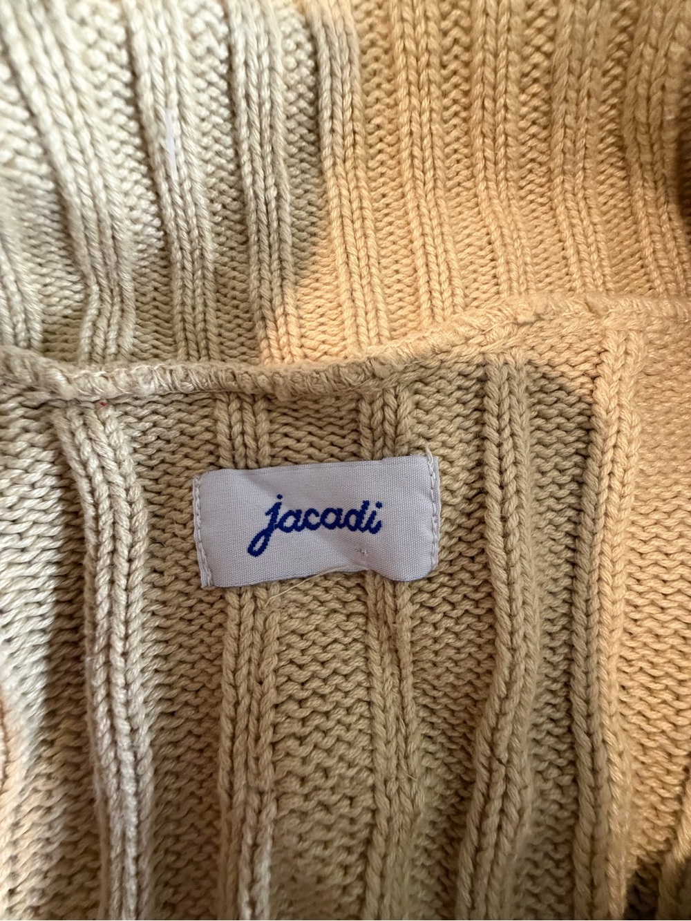 Jacadi Cream Ribbed Zip Jacket - Picture 2 of 10